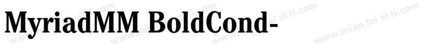 MyriadMM BoldCond字体转换